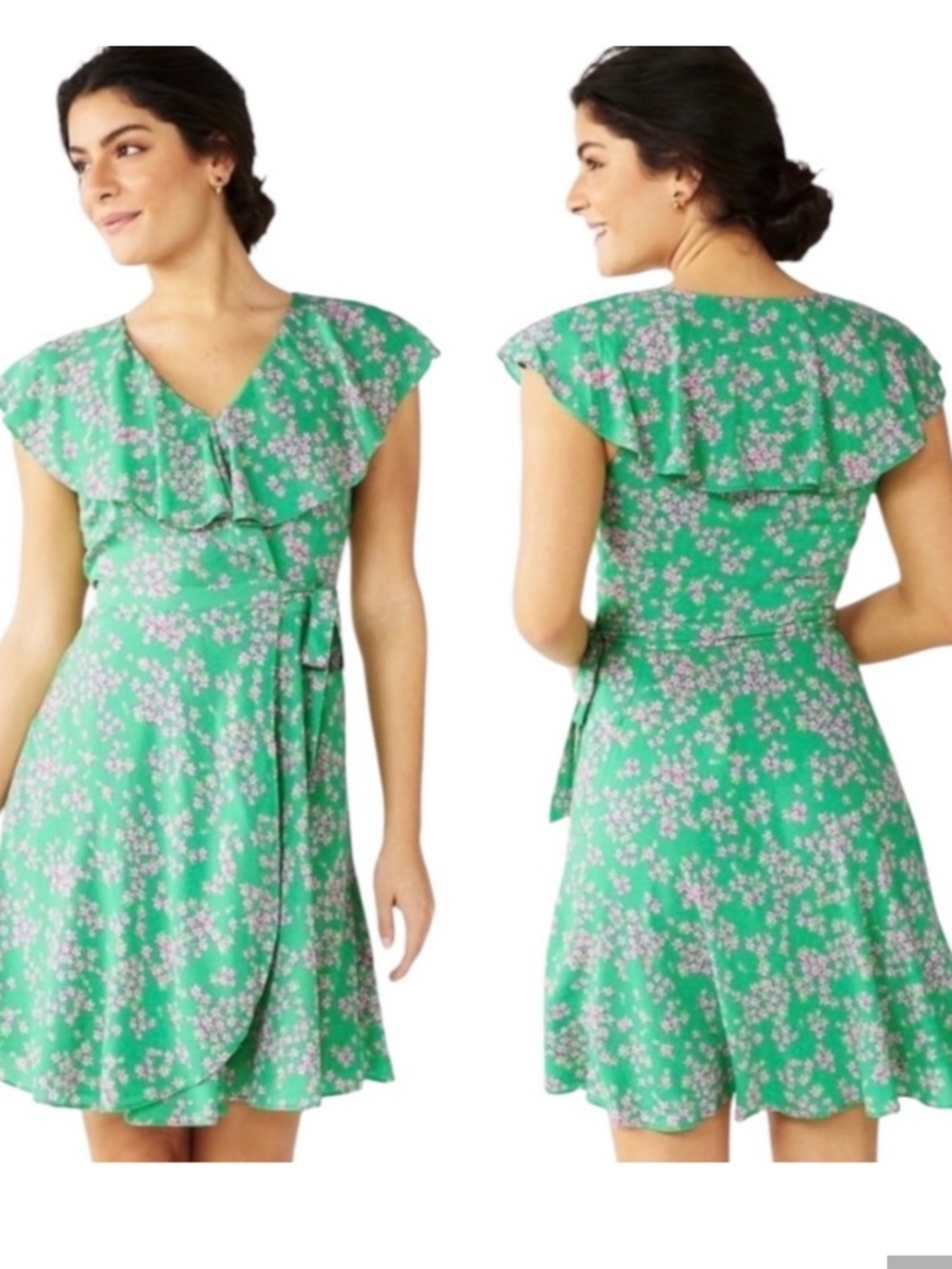 NWT Draper James Mint Green Floral Wrap Dress